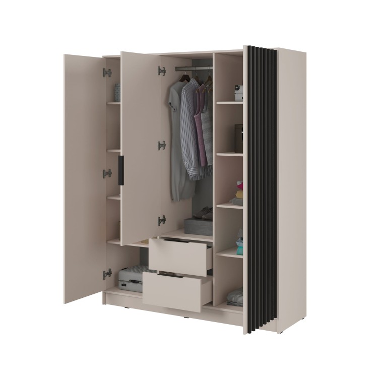 wnętrze szafy ELY 3D szary / czarny