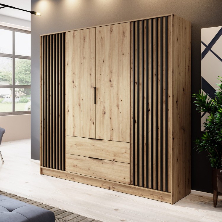 szafa ELY 4D artisan bez lustra we wnętrzu mieszkania