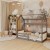 łóżko dziecięce domek Kimi szaro białe we wnętrzu mieszkania.jpg