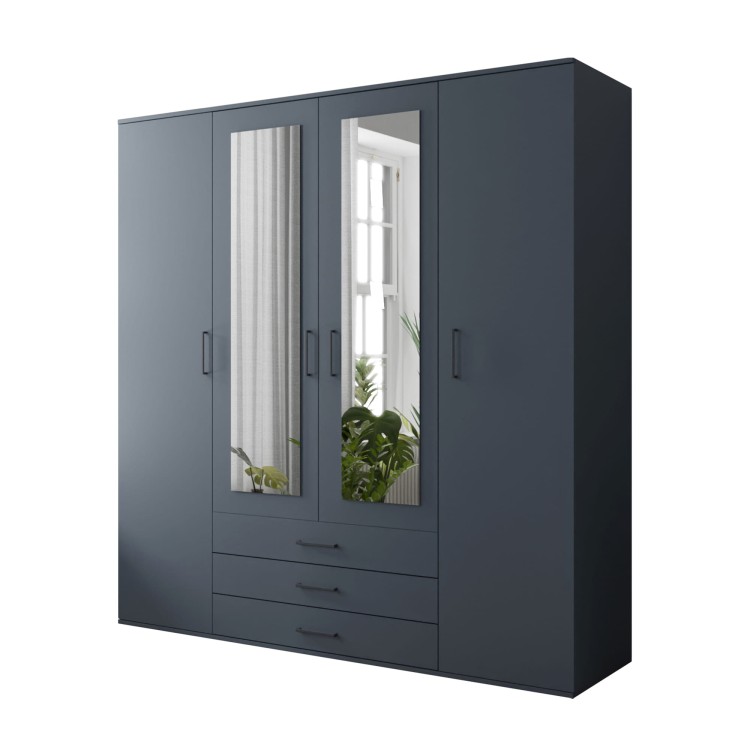 Szafa z lustrem i szufladami MEGA 200 na białym tle.jpg