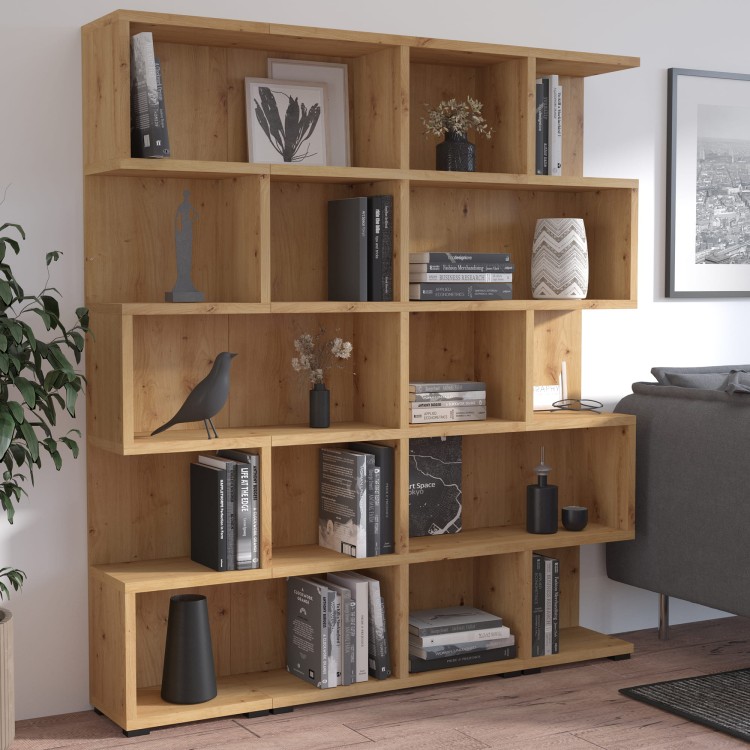 Kombinacja regałów ORE 01+05+01 w kolorze dąb artisan