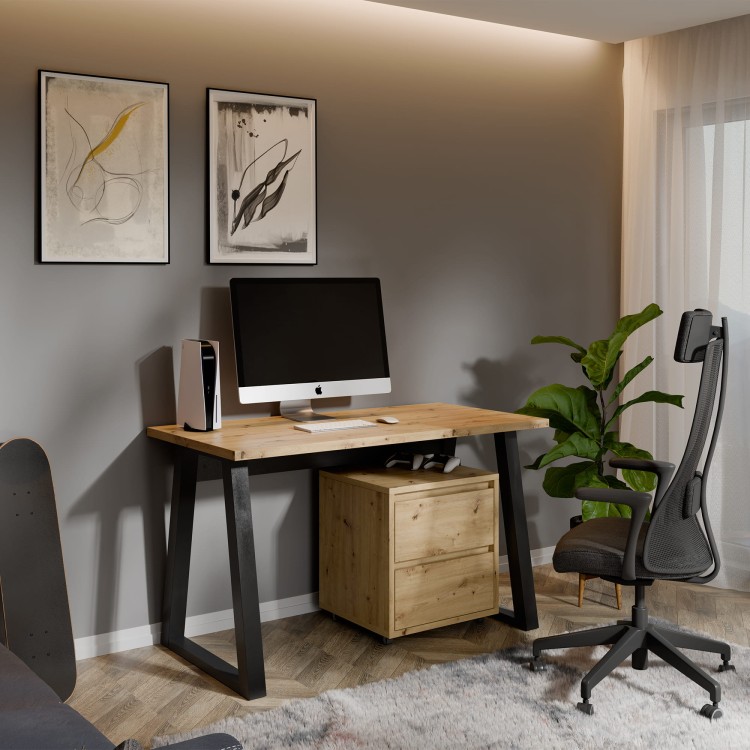 aranz_BIURKO skosne nogi_czarny artisan