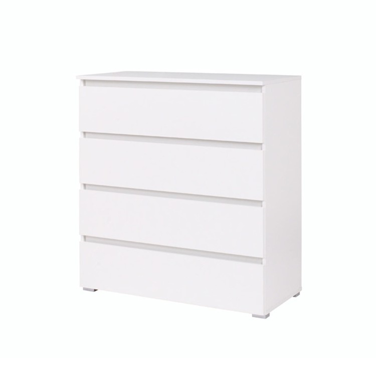 Biała komoda OSMO 92 cm z czterema pojemnymi szufladami, wykonana w nowoczesnym, minimalistycznym stylu.jpg