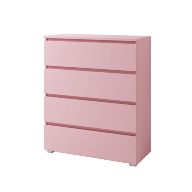 Komoda OSMO 92 cm w kolorze różowym z czterema pojemnymi szufladami, idealna do pokoju młodzieżowego lub dziecięcego.jpg
