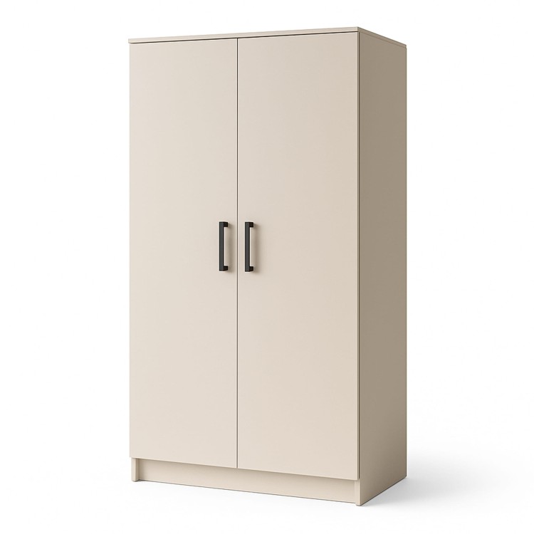 Szafa uchylna REND kaszmir 90 cm – elegancka, beżowa szafa w odcieniu kaszmiru, z czarnymi uchwytami, o prostym i ponadczasowym wyglądzie.jpg