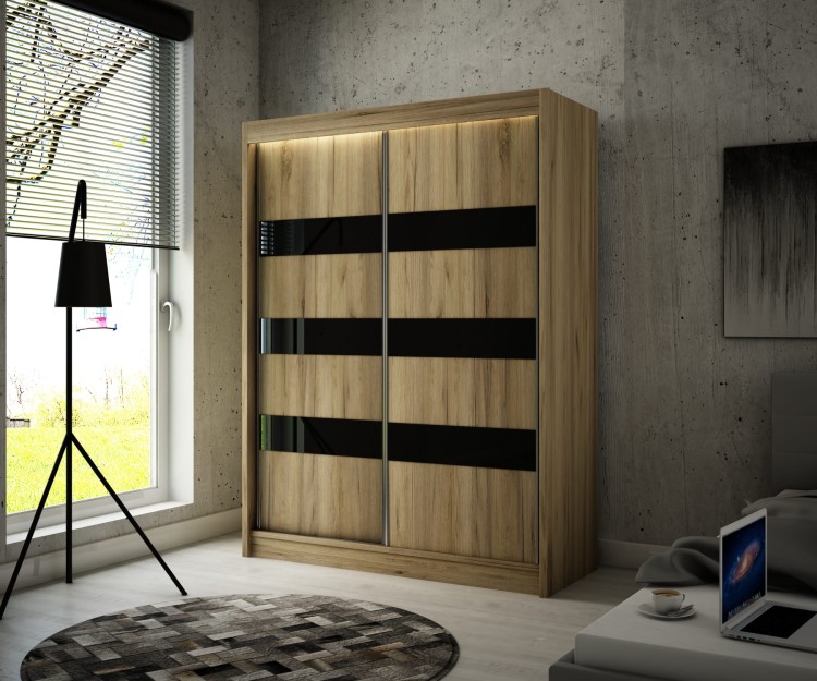 STILO Dąb Craft Złoty K003 + lacobel czarny(1).jpg