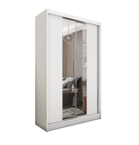 Szafa przesuwna z lustrem LIZA 120 w kolorze białym na białym tle.jpg