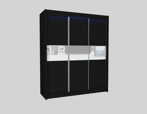 4. szafa korpus czarny, fronty czarne, szkło lakobel biały - białe tło z odbiciem.png