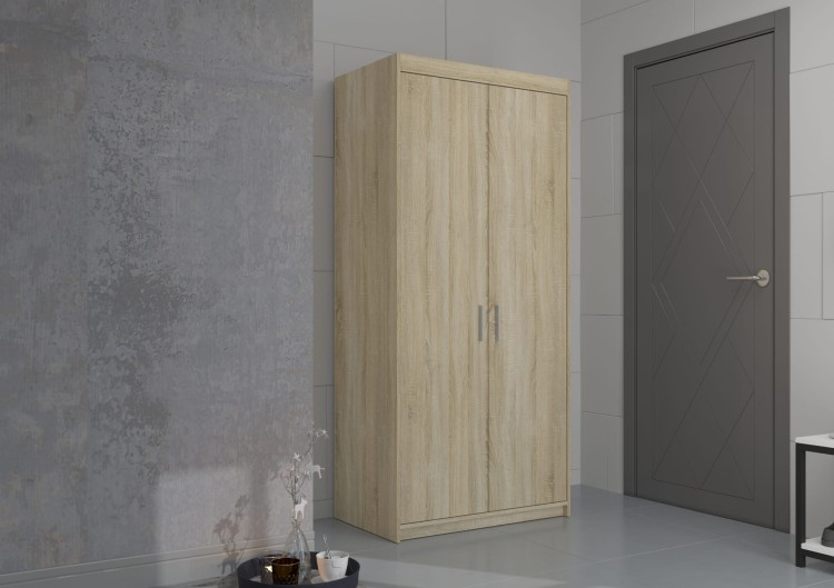 szafa dwudrzwiowa do przedpokoju NELA 90 cm w kolorze dąb sonoma.jpg