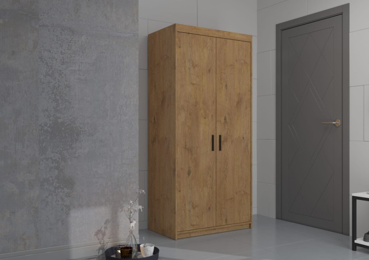 Szafa dwudrzwiowa do salonu Nela 90 cm w kolorze dąb lefkas.jpg