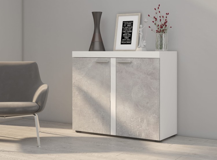 Komoda do salonu w kolorze beton + biały mat.jpg