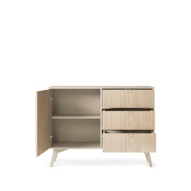 Komoda REST 106 cm w kolorze beż piaskowy otwarty.jpg