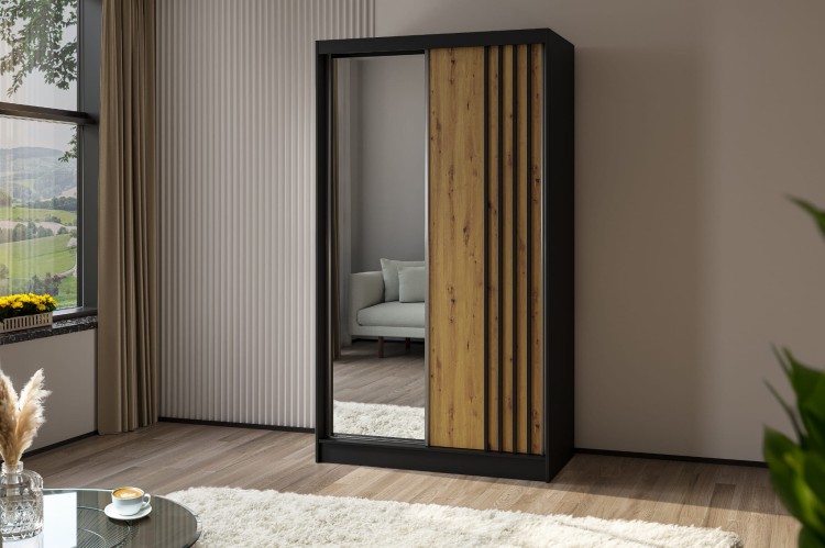 Szafa z lamelami ELA 120 cm w kolorze czarny-artisan-czarny.jpg