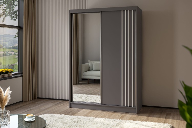 Szafa z lamelami ELA 150 cm w kolorze szary-szary-biały.jpg.jpg