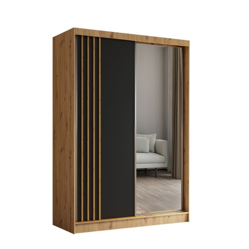 Szafa z lamelami ELA 150 cm w kolorze artisan-czarny-artisan.jpg