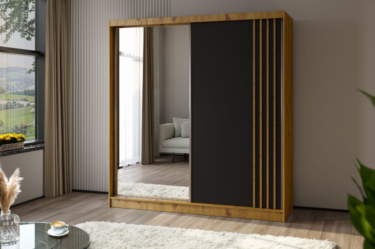 Szafa z lamelami ELA 200 cm w kolorze artisan-czarny-artisan.jpg