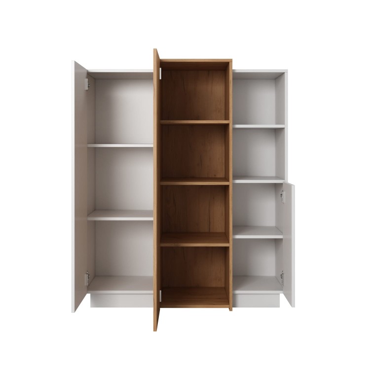 Laski 21 01 11 3D komoda 3D front otwarte drzwi biale tlo.jpg