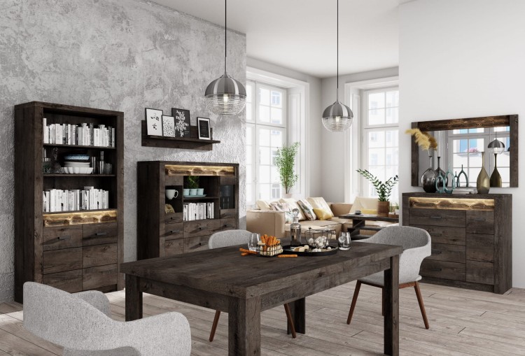 Zestaw mebli do jadalni INDIANA  w kolorze jesion ciemny.jpg