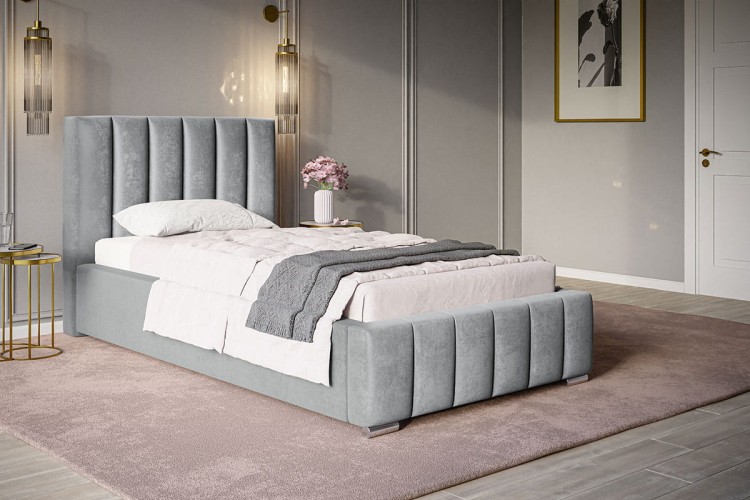 Wnętrze z łózkiem Bedi 1 90x200 w tkaninie Jasmine-90