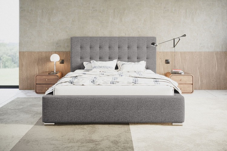 widok od przodu łózka Bedi 2 w tkaninie Malmo-90.jpg