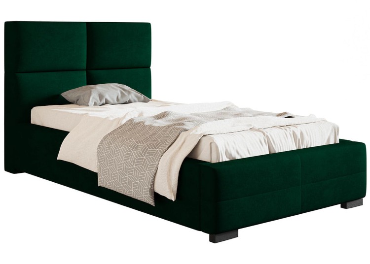 Nowoczesne łózko Bedi 3 90x200 z przeszyciami w tkaninie Kronos-19