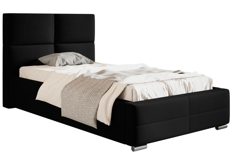 Nowoczesne łózko Bedi 3 90x200 z przeszyciami w tkaninie Jasmine-100