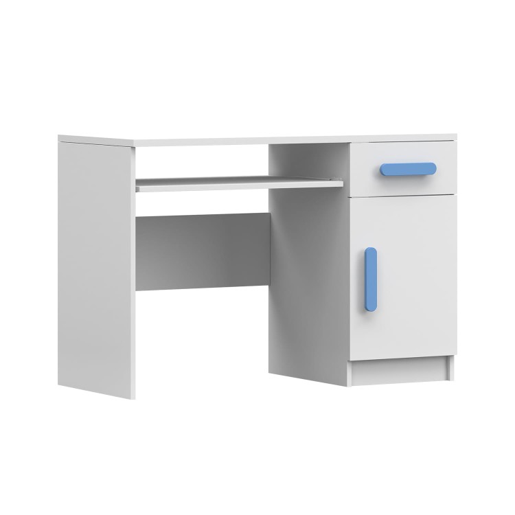 biurko do nauki ZUCH białe z niebieskimi uchwytami.jpg