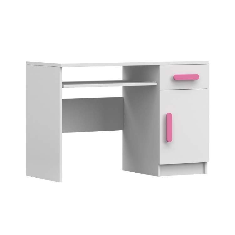 biurko do nauki ZUCH białe z rózowymi uchwytami.jpg
