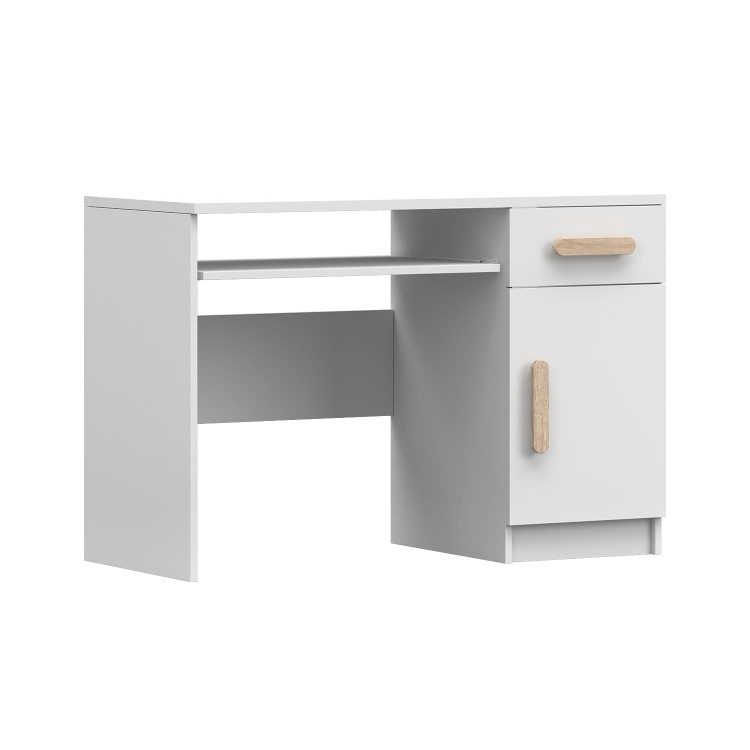 biurko do nauki ZUCH białe z uchwytami dąb sonoma.jpg