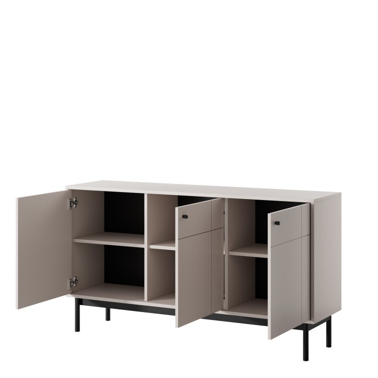 Komoda JANDI 154 cm w kolorze kaszmir otwarte.jpg
