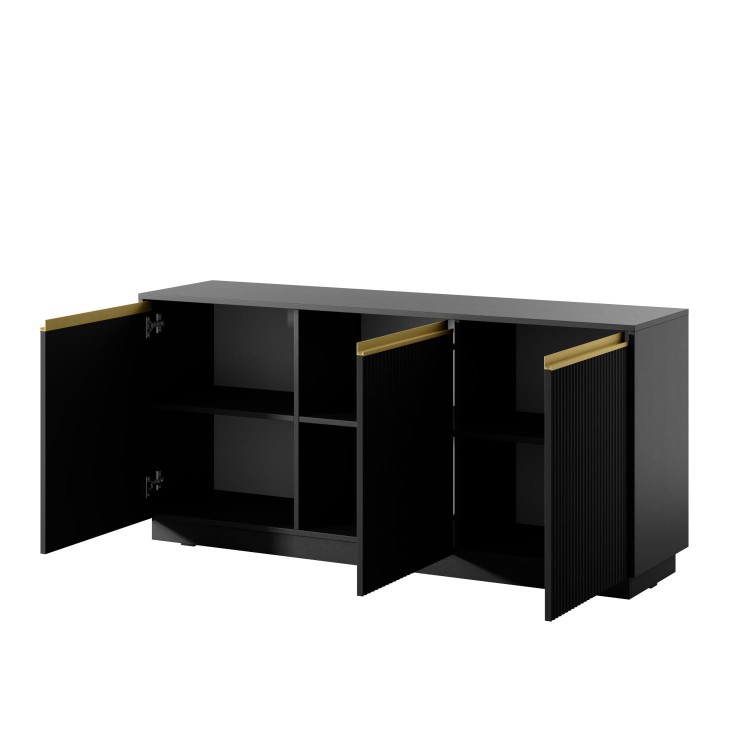 Komoda Roy k154 w kolorze czarnym otwarta.jpg