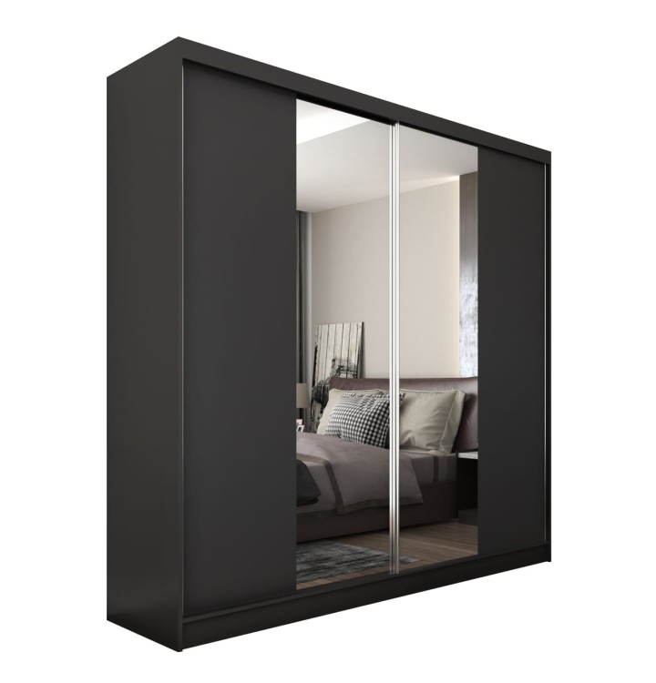 Szafa w kolorze eleganckiej czerni LIZA 200 na białym tle.jpg