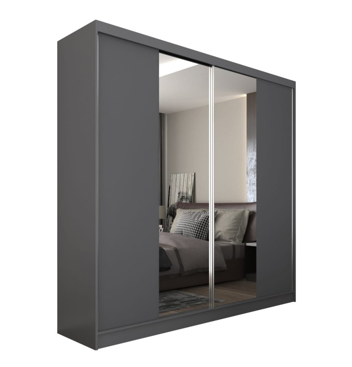 Nowoczesny grafit szafa przesuwna LIZA 200 na białym tle.jpg