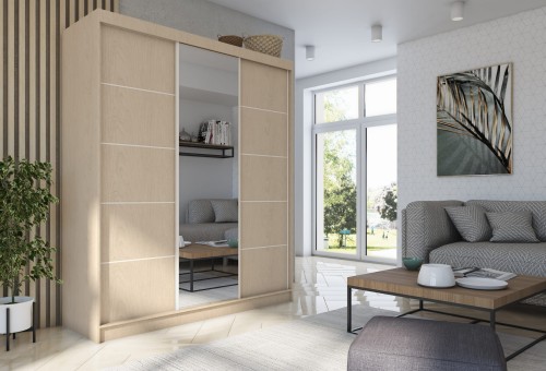 MARINA 180 Dąb Sonoma – Szafa z Lustrem i Dekoracyjnymi Szprosami aranżacja.jpg