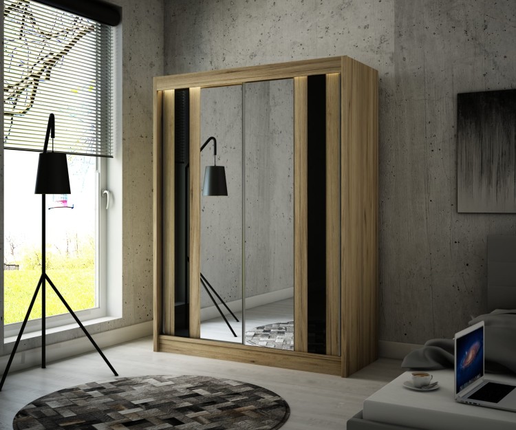 Coro Dąb Kraft złoty K003 + lacobel czarny.jpg