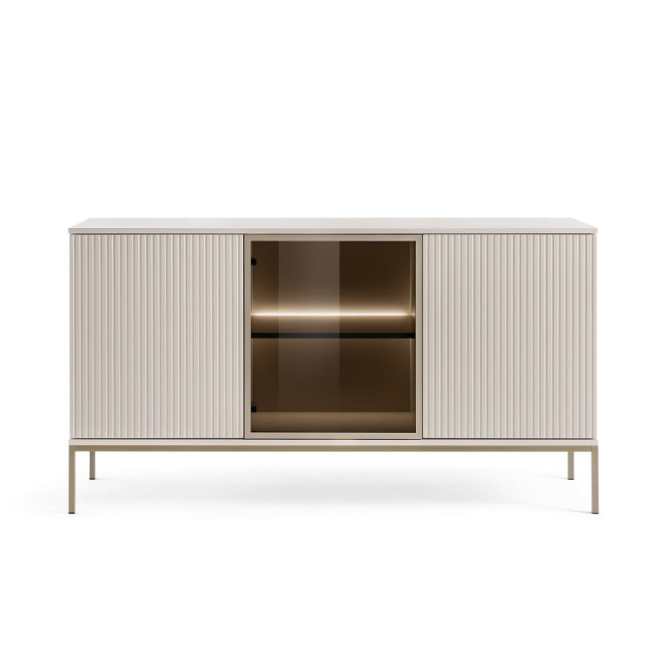 Komoda trzydrzwiowa z przeszkolnym frontem SIENTO kaszmir.jpg.jpg