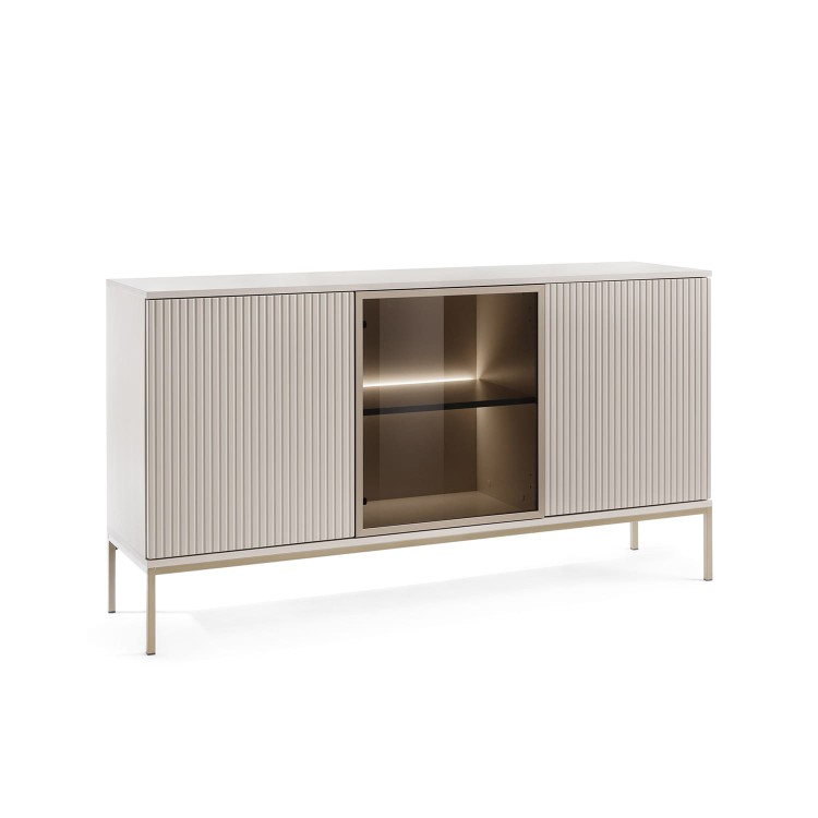 Komoda trzydrzwiowa z przeszkolnymi frontami SIENTO kaszmir skos.jpg.jpg