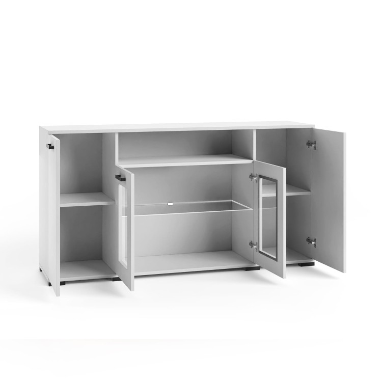 Komoda szeroka Felix 3 w kolorze białym otwarta.jpg.jpg