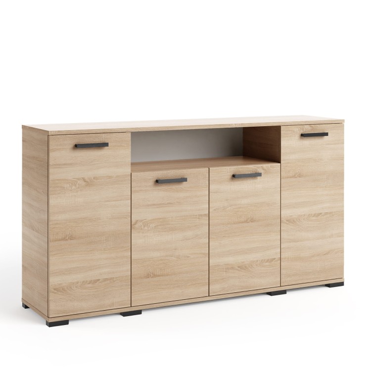Komoda Szeroka FELIX 3 w kolorze dąb sonoma pełne.jpg.jpg